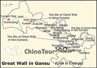 Great Wall in Gansu